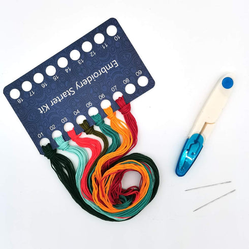 Maydear Stamped Embroidery Kit for Beginners Pattern, Cross Stitch Kits for Adults, Embroidery Starter Kit Embroidery Hoop, Color Threads and Embr...