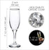 Volarium Champagne Flutes Set of 6, Elegant Crystal Glasses for Sparkling Wine, Perfect for Christmas, Weddings, Parties, and Family Dinners – Dur...