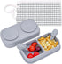 5PCS Travel Suction Plate for Baby, Portable Silicone Suction Plate to Go,Baby Divided Plate Feeding Set with Travel Bag for Toddler Baby Plate Di...