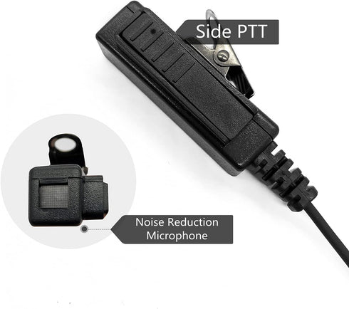 TC-320 2.5mm Acoustic Tube Earpiece with Mic PTT Walkie Talkie Ear Piece Surveillance Headset for Motorola Talkabout T200 T200TP T260 T400 T460 T6...