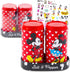 Mickey Mouse Kitchen Accessories - Mickey and Minnie Kitchen Accessories Bundle Includes Red Mickey and Minnie Salt and Pepper Shakers Plus Sticke...