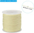PATIKIL 0.8mm x 109 Yard Nylon Satin Cord, Nylon Beading String Knotting Cord Chain Braided Rope for Bracelets Jewelry Trim Chinese Knot, Beige...