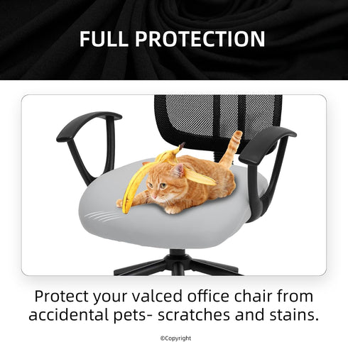 DIVA EN CAMINO DEC Stretchable Desk Office Chair Seat Cushion Covers - Universal Spandex Computer Chair Slipcover - Removable Washable Cushion Pro...