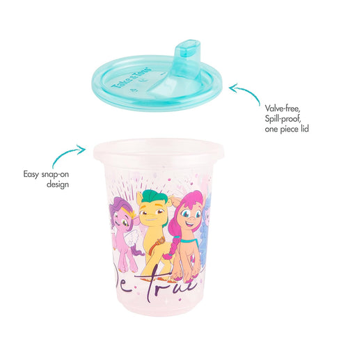 The First Years Take & Toss My Little Pony Sippy Cups - Reusable Toddlers Cups with Lids - Kids Party Pack with 2 Travel Caps - 10 Oz - 10 Count...