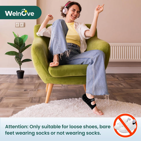 Plantar Fasciitis Heel Protector for Shoes - (Arch Support) Welnove Heel Cups for Heels Spur Pain Achilles Tendonitis Dry Cracked Feet - Heel Inse...