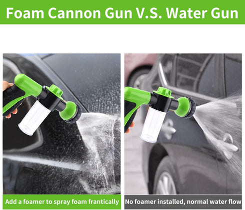 Car Foam Cannon Hose Sprayer Dispenser, Blaster Wash Gun, 8 Watering Patterns, Cars Washing, Cleaning Pets, Shower, Plants Watering Supplie...