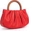 Milan Chiva Clutch Purses for Women Small Handbags Dumpling Mini Cloud Bag with Wooden Handle...
