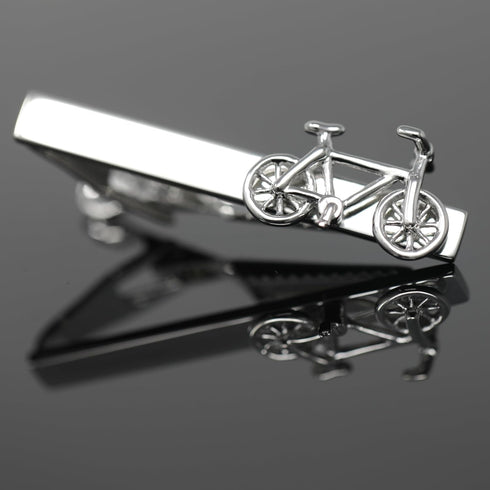 Bike Tie Clip Rhodium Plated Bicycle Tie Bar With Gift Box...