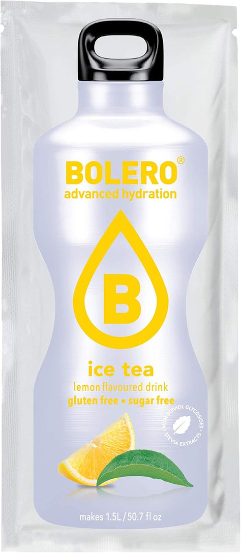 Bolero- Sugar Free Drink Mix Packets Iced Tea Lemon Fruit Flavors | Powdered Flavored Water Packets | 12 Large Sachet On The Go Packets...