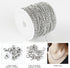 Kyutong 32.8 Feet Silver Jewelry Making Chain Roll Necklace Chain Bulk Stainless Steel Figaro Chains Link with Jewelry Making Supplies for Necklac...