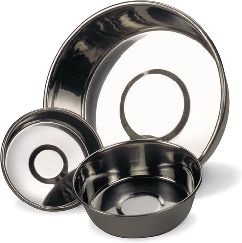 ProSelect Dura-Weight Stainless Steel Dishes — Durable Dishes for Dog and Cat Food, 1-Pint...
