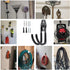 JUXYES Pack of 2 Wall Mounted Garden Hose Holder, Heavy Duty Water Hose Storage Organizer Pipe Reel Holder Hanger, Car Hose and Cord Hanger Bracke...
