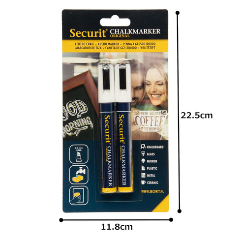 Securit Chalkmarker Original BLSMA510WT (2PK-White Marker)...
