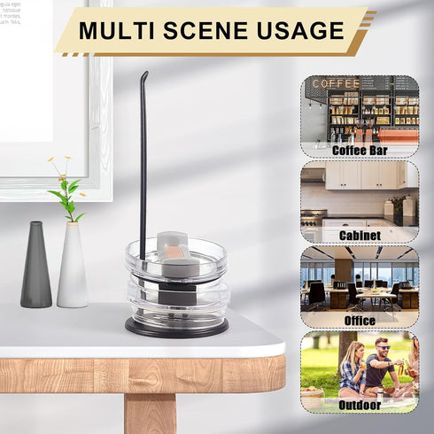 2pcs Tumbler Lid Organizer, up to 14 Lids Space-Saving Design Cup Lid Holder for YETI & Stanley Detachable Slim Vertical Storage Rack Stand Free C...