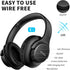 KVIDIO [Updated Bluetooth Headphones Over Ear, 65 Hours Playtime Wireless Headphones with Microphone,Foldable Lightweight Headset with Deep Bass,H...