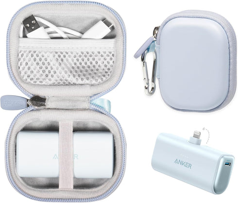 CaseSack Case for Anker Portable Charger with Built-in Lightning Connector (Blue)...