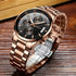 CRRJU Men's Fashion Stainless Steel Watches Date Waterproof Chronograph Wristwatches,Stainsteel Steel Band Waterproof Watch...
