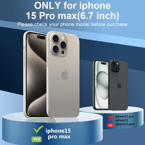 Mangix for iPhone 15 Pro Max Case,Waterproof with Built-in Screen Protector Military Grade Drop Tested Rugged Shockproof for Apple iPhone 15 Pro M...