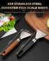 Fish Scale Remover, 2PCS Stainless Steel Sawtooth Sharp Durable Fish Scale Remover, Portable Kitchen Fish Cleaning Kit, Fish Scraper for Chef and ...
