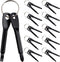 Keychain Screwdriver Tool Set, 11pcs Outdoor Tool Gadgets Kit Travel Kits Key Chain Screwdriver Tool Mini Pocket Screwdriver Keychain with Key Rin...