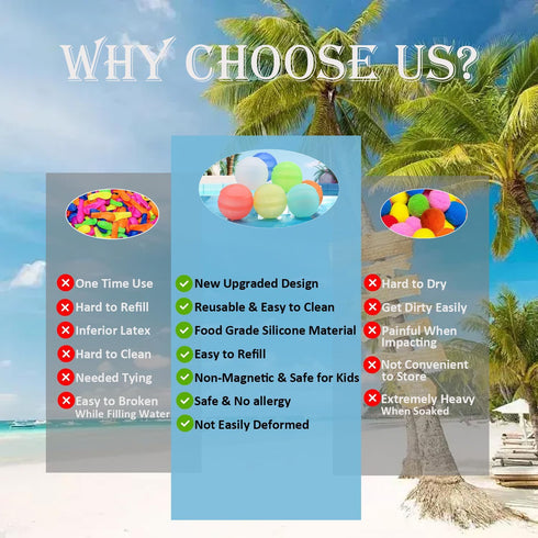 7/14/28 PC Reusable Water Balloons for Kids Adults, Silicone Refillable Water Balloons Self Sealing Water Balloons Quick Fill for Boys Girls Outdo...