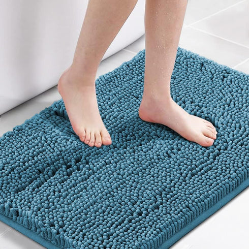 H.VERSAILTEX Bath Mat for Bathroom Non Slip Luxury Chenille Ultra Soft Bath Rugs 24x36 Absorbent Non Skid Shaggy Rugs Washable Dry Fast Plush Area...