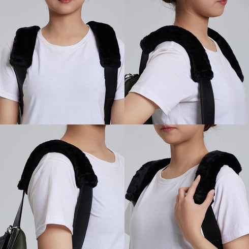 MOONET 2 Packs Car Seatbelt Covers Shoulder Pad for More Comfortable Driving, Universal Seat Belt Cover for Handbag Camera Backpack Straps, Soft F...