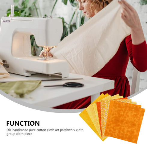 10pcs Yellow Patchwork Group Patchwork Quilt Cloth Christmas Sewing Fabric Fat Quarter Bundles Fabric Squares for Sewing Quilted Fabric Patchwork ...