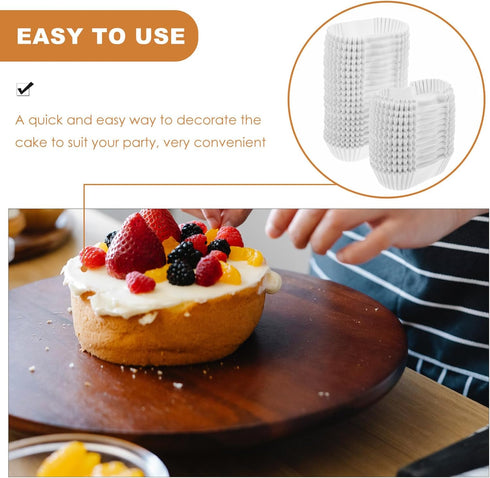 Boat Shape Paper Cups 1000 Pcs Small Baking Cups Oval Cake Paper Tray Boat Paper Baking Cups Loaf Bread Baking Liners Cupcake Liners for Muffins C...