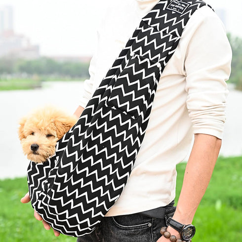 Pet Dog Sling Carrier Bag - Small Dog Purse Cat Puppy Dogs Front Carrier with Pockets and Safety Buckle, Chest Carrying Pouch Bags for Pet Traveli...