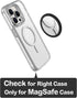 metisinno Magnetic Base Mirror Compatible with PopSocket Phone Grips and iPhone MagSafe Cases, Compact Makeup Mirror, Obsidian Black...