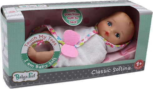 Baby's First Doll, Bathtime with Baby Softina, Machine Washable Doll, Lifelike Features, for Ages 1+...