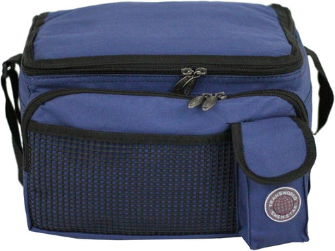 Transworld Durable Deluxe Insulated Lunch Cooler Bag (Many Colors and Size Available) (12"x10"x8 1/2", Navy)...
