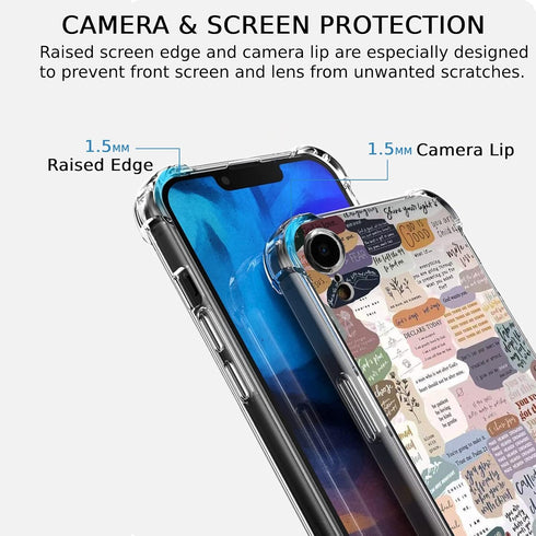 Bible Verses Aesthetic Case Compatible with iPhone XR, Cute Indie Christian Postive Quotes Case for iPhone XR for Teens Men and Women, Trendy Cool...