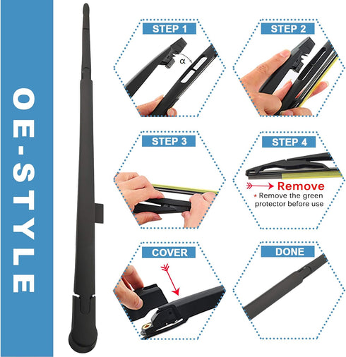 15276248 Rear Wiper Arm, Replacement For 2007-2013 GMC Yukon/Chevrolet Tahoe/Chevrolet Suburban/2007-2014 Cadillac Escalade Rear Windshield Wiper ...