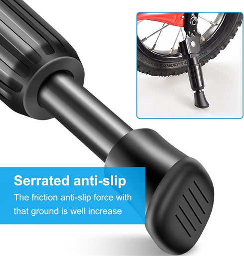 Bike Kickstand for Kid Bicycle 16 Inch Aluminium Alloy Rear Side Bicycle Stand Folding Bicycle Mount Stand Support Kickstand, Upgraded Built-in Sp...