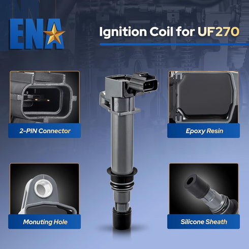 ENA Set of 1 Ignition Coil Pack Compatible with Dodge Jeep Mitsubishi Dakota Durango 1500 Nitro Cherokee Commander Raider 3.7L 3.9L 4.7L V6 V8 Rep...
