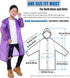 Kids Rain Jacket, 2 Pack Rain Ponchos for Kids - Reusable Raincoats for Boys and Girls Waterproof Outdoor Rain Gear...