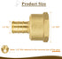 JUWO PEX Fitting, 1/2" Female NPT to 1/2" PEX Adapter for Plumbing Repairs or Remolding, Sturdy and Durable Brass Crimp Fitting (12 Pack)...