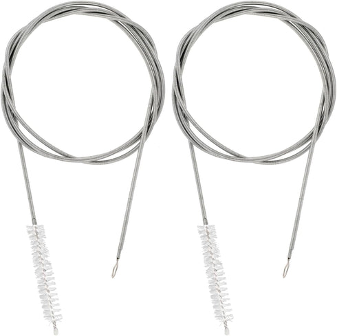 2Pcs 59 Inch Extra Long Pipe Cleaners Stainless Steel and Nylon Bristles Pipe Cleaning Brush Reusable Flexible Drain Brush for Refrigerator Drain ...