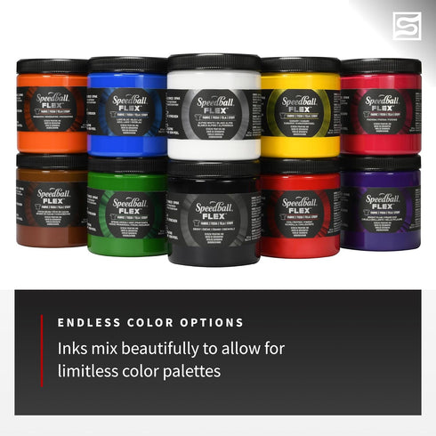 Speedball Flex Fabric Screen Printing Ink, 8-Ounce, Canary for T-Shirt and Silkscreen Printmaking, New for 2023...