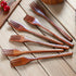Forks,Wooden Forks, AOOSY 6 Pieces Eco-friendly Japanese Wood Salad Dinner Forks Wooden Forks Set Reusable Handmade Natural Wood Flatware Set for ...