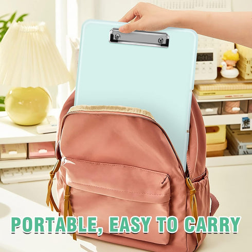 ANZNKU Clipboard with Storage 13.3x9.6 inches, Plastic Storage Clipboard with Side Opening, High Capacity Nursing Clipboard Foldable, Letter Size ...