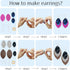 AOUXSEEM 321 Pcs Faux Leather Earrings Making Kit Full Set for Beginners, Contains 96 Pre Cut Evil Eye Earring Pieces with Hooks Jump Rings Opener...