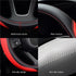 LABBYWAY Microfiber Leather Auto Car Steering Wheel Cover, Universal 15 Inch Anti-Slip Wheel Protector, Red...