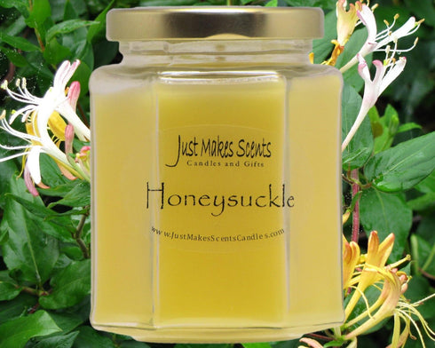 Honeysuckle Scented Blended Soy Candle | Hand Poured Spring Candles | Made in The USA by by Just Makes Scents Candles & Gifts...