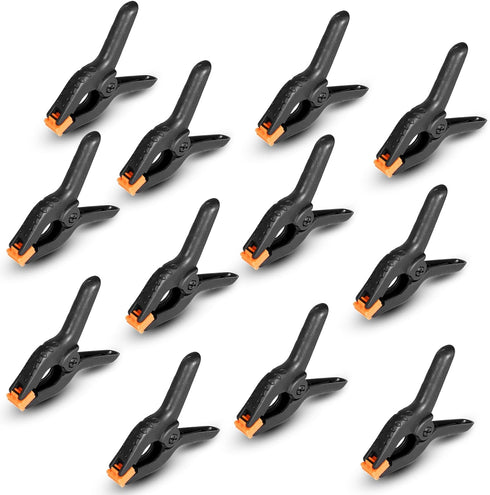 Spring Clamps 12 Packs, Spring Clips 3.5 inch Spring Clamp for Crafts and Professional Backdrop Clips, Plastic Clamps Clips for Backdrop Stand, He...