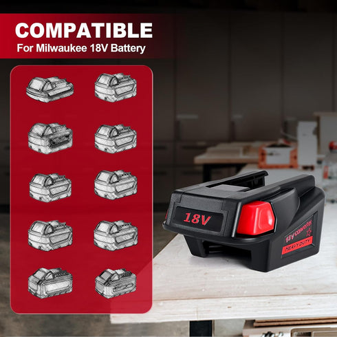 for Milwaukee M18 Battery Adapter convert for Milwaukee V18 48-11-2200 48-11-2230 Converter Power Tool...
