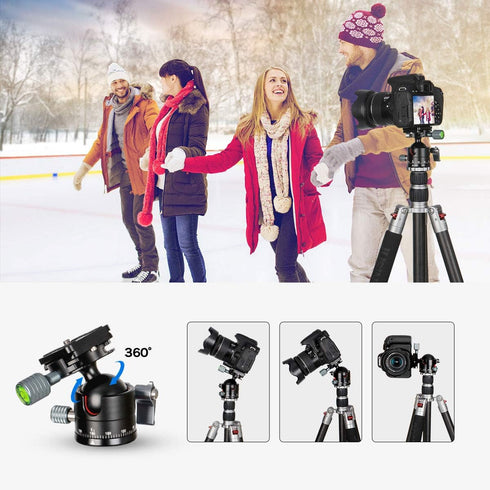 Koolehaoda Tripod Head Low Profile Ball Head, ?36mm Metal Panorama Ball Head with 1/4" Screw Arca Swiss Quick Release Plate for DSLR Camera Tripod...