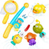 Baby Bath Toys for Kids Ages 1-3, Magnetic Fishing Games with Floating Bathtub Wind-Up Toys & Fishing Net, Fishing Rod Water Pool Toys for Toddler...